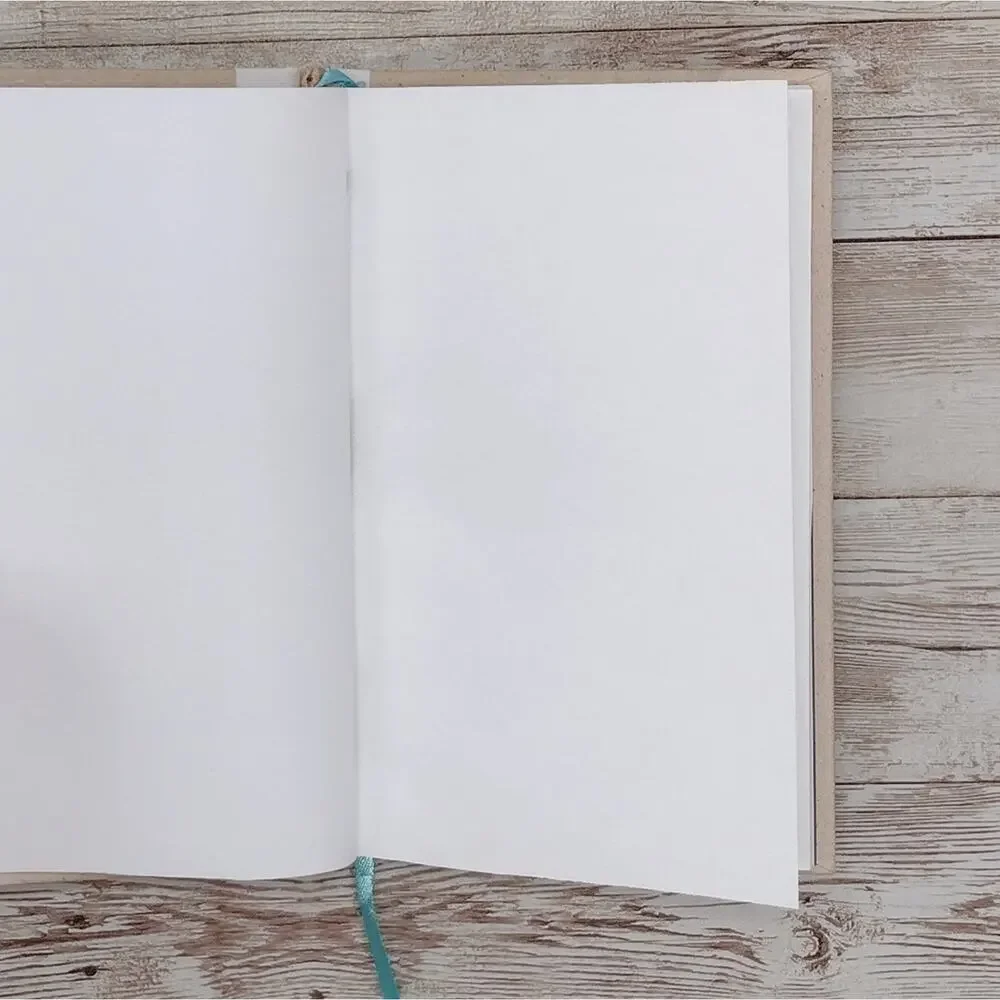 Beige Vintage Book Journal, Blank Book Journal, Recycled Journal